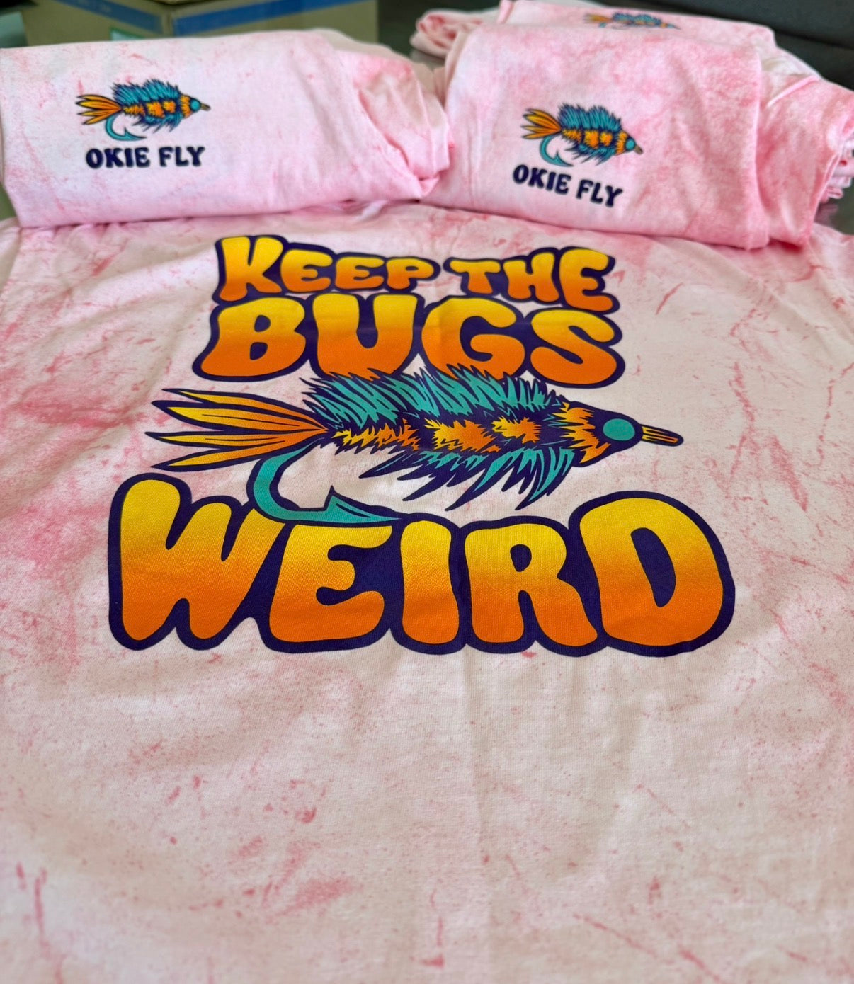 Keep the Bugs Weird Tee - Hibiscus Colorblast