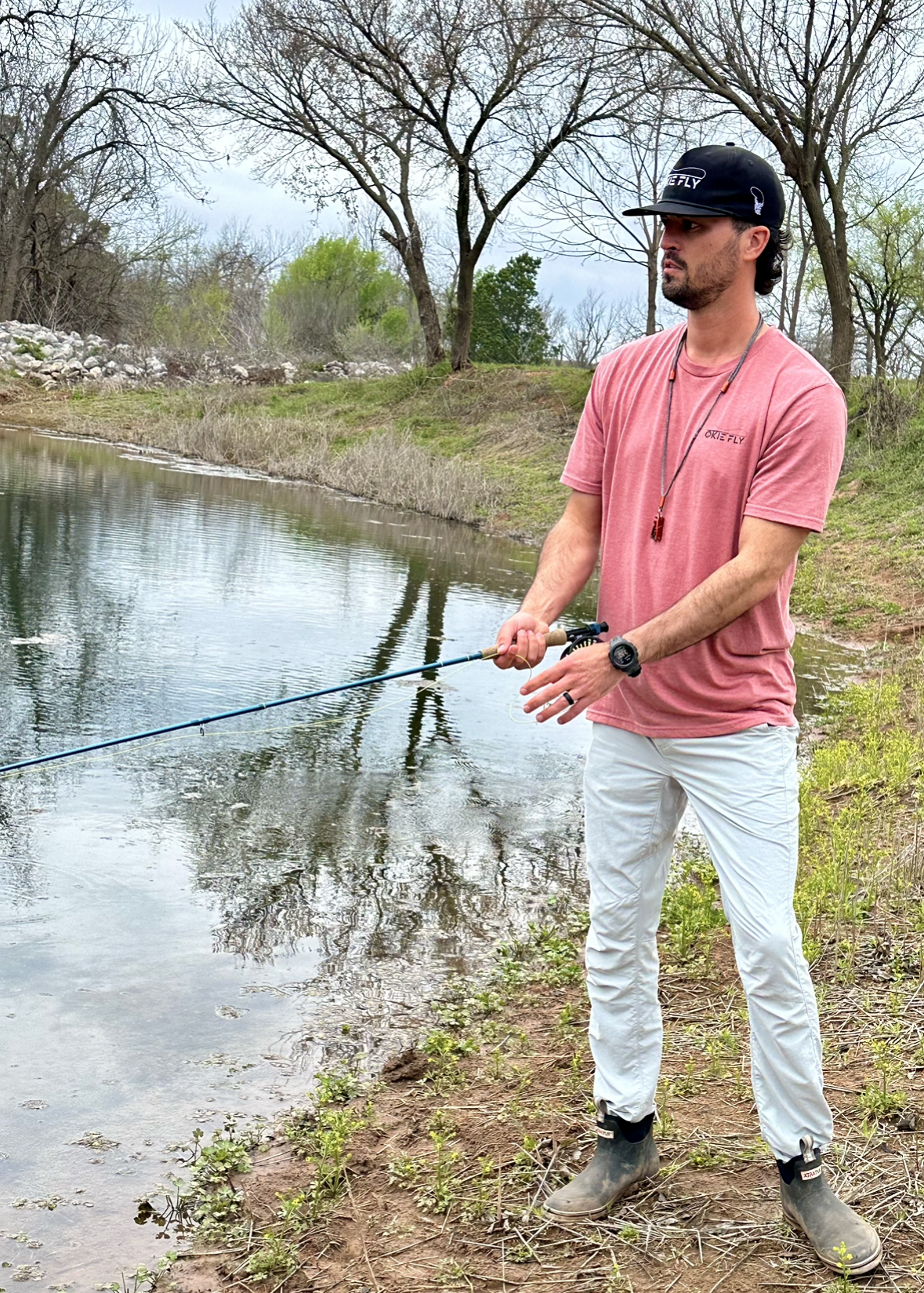 Cowboy Trout Tee - Brush Frost