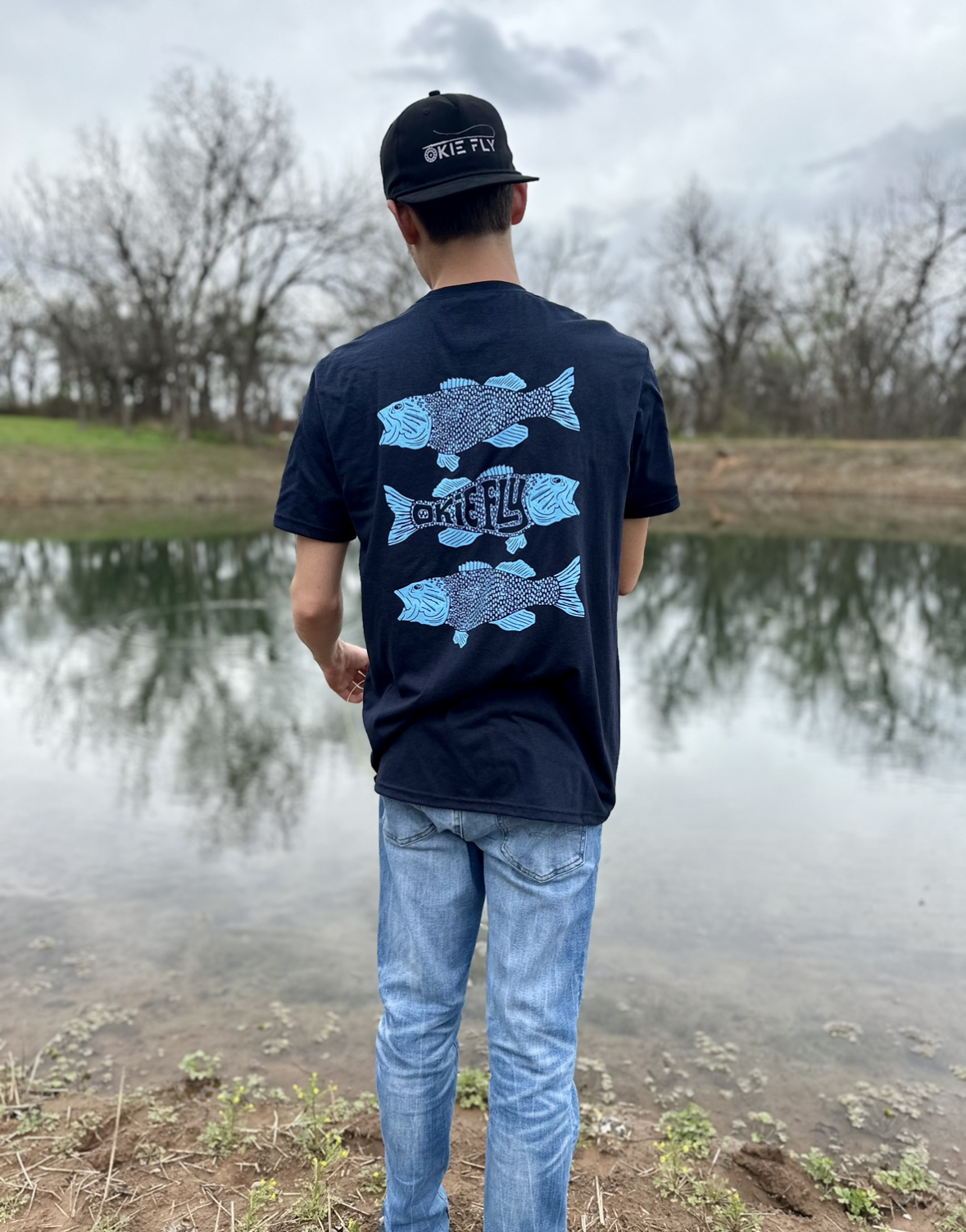 Funky Fish Tee - Navy