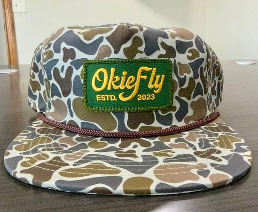 Green Patch Camo Rope Hat