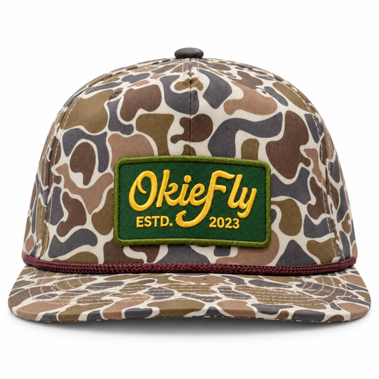 Green Patch Camo Rope Hat
